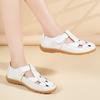 Women's Leather Sandals Summer Essentials Mary Jane Beach Flat Shoes Casual Soft Roman Sandals for Girl Plus Size