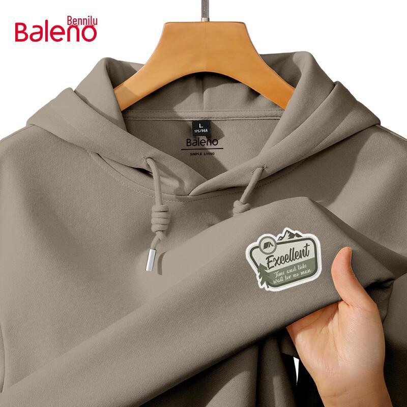 Baleno Herren Campus-Stil Relaxed Fit Kapuzensweatshirt