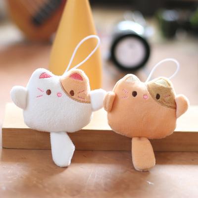 Cute Cute Kitten Pendant Plush Toy Doll Mini 3-inch Kitten Schoolbag Hanging Decoration Keychain
