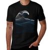 Dramabite The Minimal Wave Off Kanagawa Tshirt Plus Size Simple Casual Top