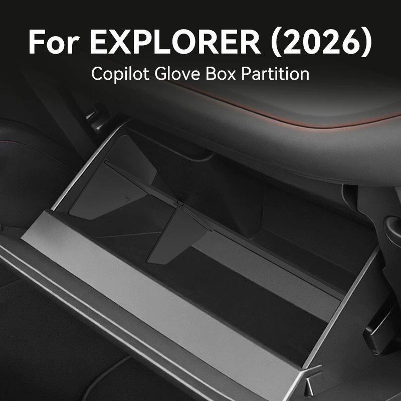 Fits 26 Models: Explorer Glove Box Divider - Passenger Side Storage Compartment Organizer for Interior Enhancement.
