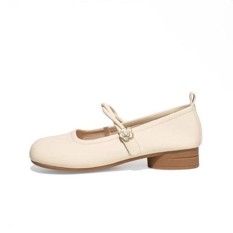 French Mary Jane autumn new grandma shoes with skirt gentle small leather shoes soft sole single shoes