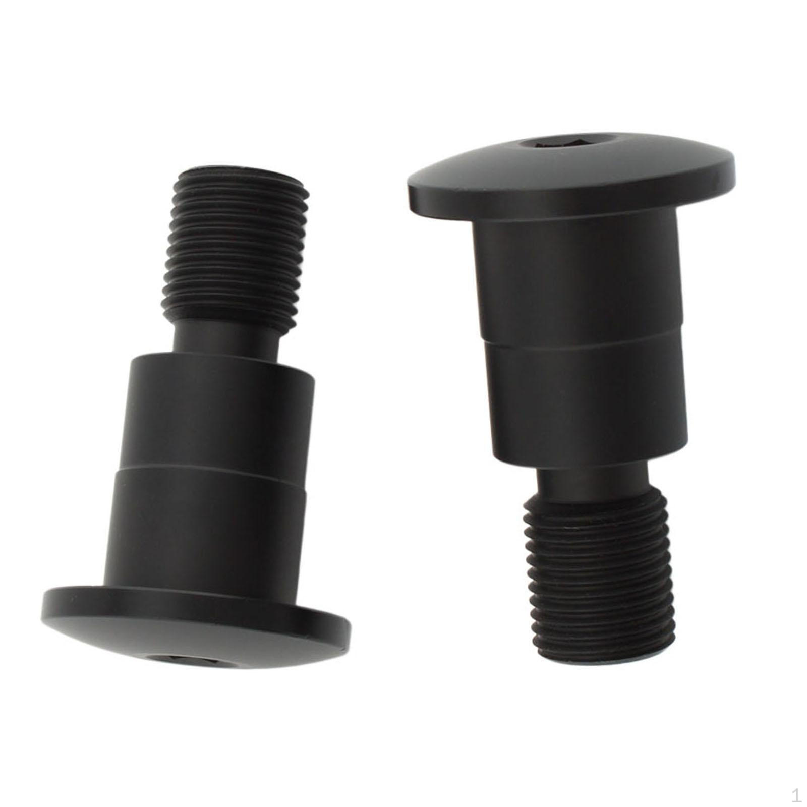 

2 Motorcycle Handlebar End Mirror Adapter M16 Thread Aluminum Alloy Parts CNC Process чорний