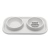 Small Medium Dog Silicone Bowl Anti-knockover Slow Food Plate Stainless Steel Pet Double Bowl