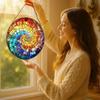 Colorful Glass Hanging Decorative Item Sun Catcher Glass Texture Suitable for Creates Colorful Effects in Various Room B03E