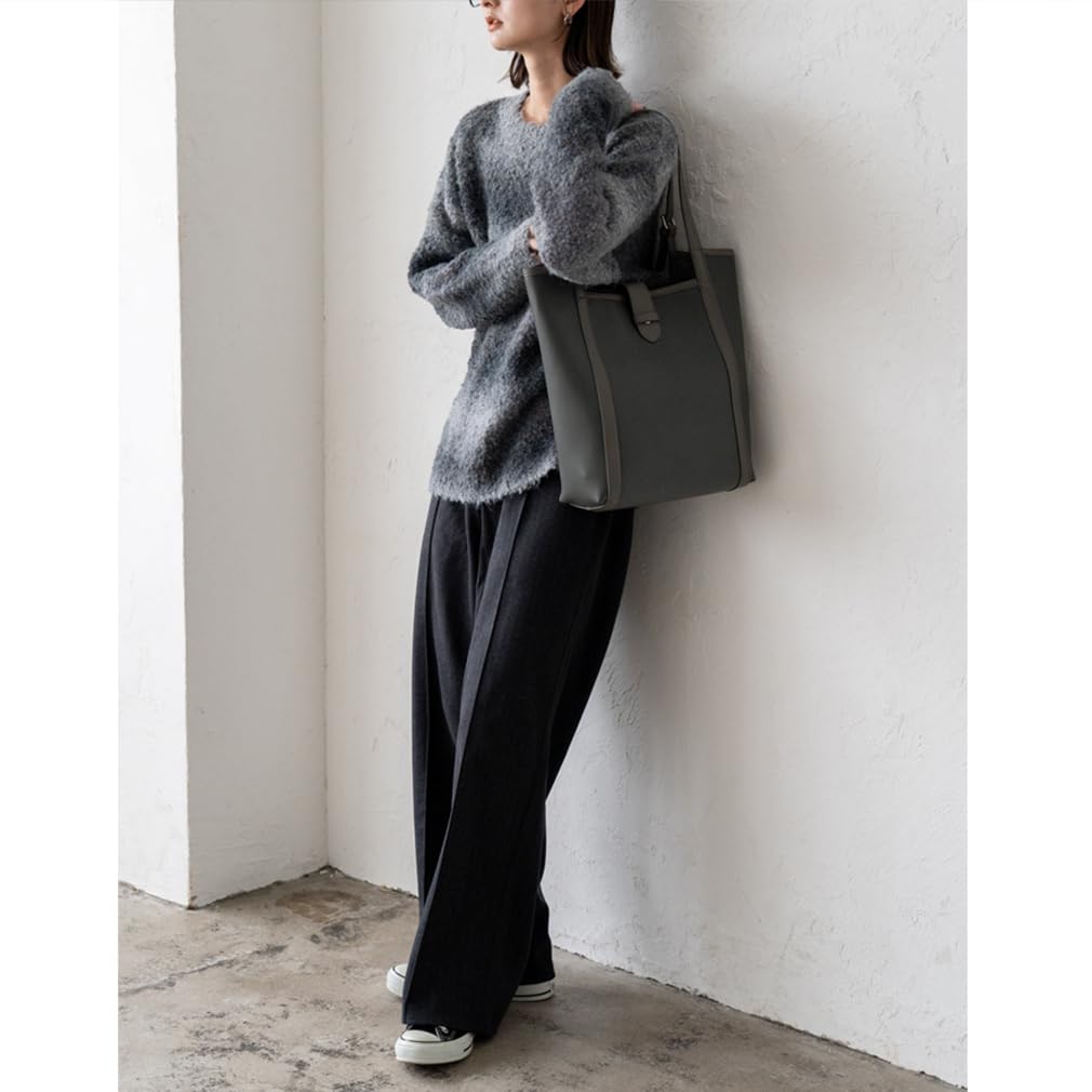 VITAFELICE Women's Vertical Two-Tone Handbag inb-90078p (Gray)