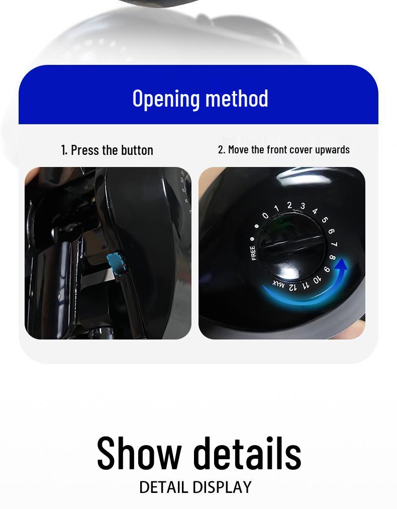 Black Warrior Anti-Backlash Baitcasting Reel - Super Light, Long Cast, Magnetic Brake, Micro Lure, All-Purpose Metal Fishing Reel