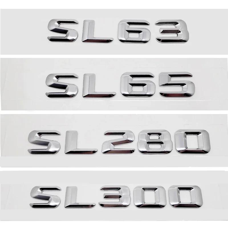 3D ABS Car Rear Trunk Badge Emblem Decals Sticker Decoration accessories for Mercedes Benz SL63 SL65 SL280 SL300 SL320 HG9