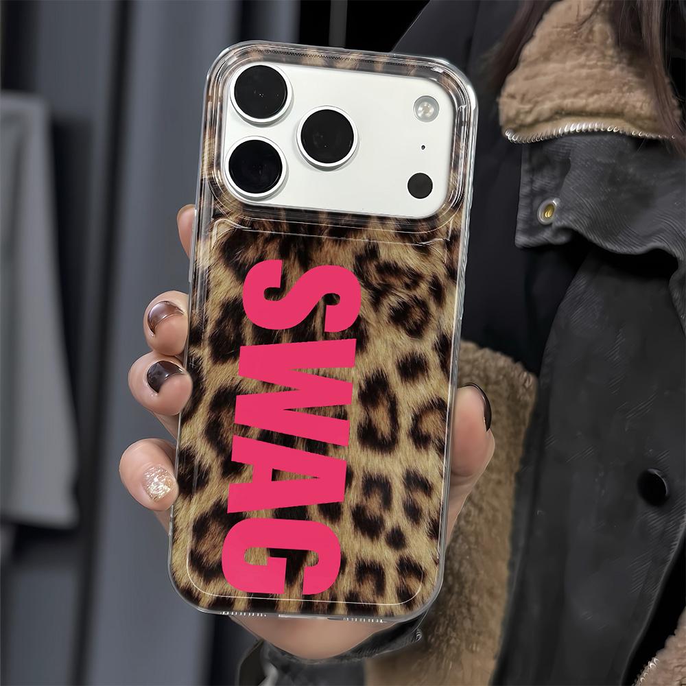 Leopard Swag Silicone Phone Case For Iphone 13 Pro Max 16 15 Pro 14 13 12 11 14 Plus 17 Air Transparent Funda Cover