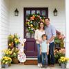 Goose Clothes Cute Easter Garden Decor Outdoor Yard Cement Goose Art Decor for Outdoor Patio Front Door Backyard Entryway