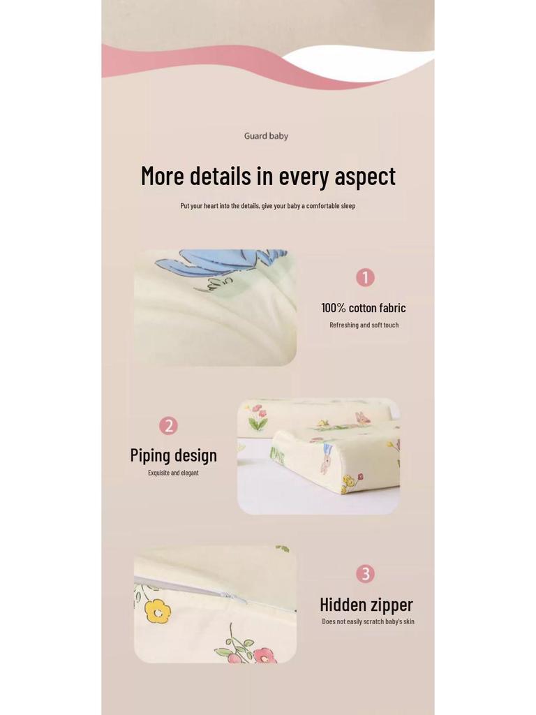 G5ZG5Z Latex Pillow: Removable, Washable Core for Kids & Babies; Neck Support for Cervical Vertebrae; Ideal for Primary School & Kindergarten.