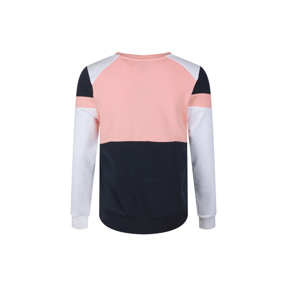 adidas Neo American Retro Color Block Badge Casual Crew Neck Sports Sweatshirt Women Sweatshirt Bright-Pink EI4550