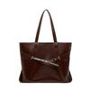 Top Layer Vegetable Tanned Leather Vintage Women's Bag Large Capacity Shoulder Bag 2025 New Trend Simple Commuter Tote Bag