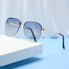 Sunglasses half frame toad model Internet celebrity live broadcast model Large frame sunscreen, small face fashion double beam driving men's and wom