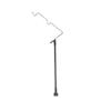Camping Lamp Stand Aluminum Alloy Telescoping Pole Black Finish
