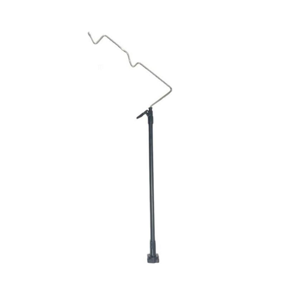 Camping Lamp Stand Aluminum Alloy Telescoping Pole Black Finish
