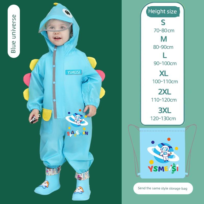 Set Impermeabile Intero con Pantaloni per Bambini, Tuta Impermeabile Integrale per Bambini Piccoli, Studenti, Scuola Materna, Bambine e Bambini, Stivali da Pioggia e Pioggia