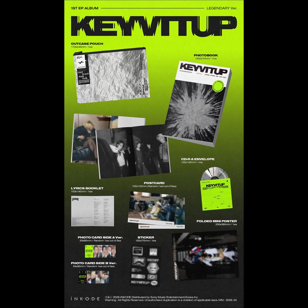 [Pre-order] KEYVITUP [KEYVITUP] Photobook ver. Album (KEYVITUP Ver. & LEGENDARY Ver.)  + Free Gift