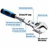 New 2025 Multifunction 5 In1 Torque 180 Degree Wrench 10 Inch Ratchet Folding Spanner Household Maintenance Manual Tool