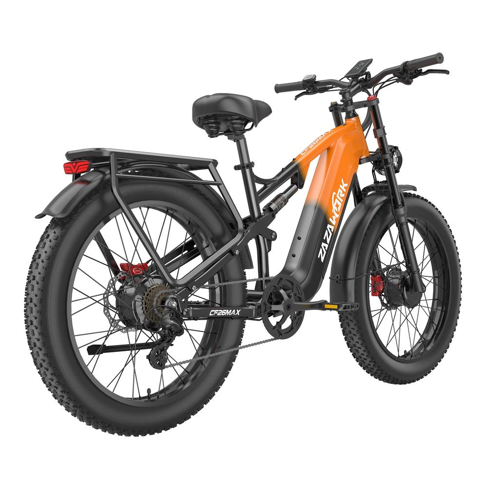 ZAZAWORK CF26MAX Electric Bicycle 1000W*2 Motor 48V25AH Battery 26 Inch Off-Road Tires 50 KM/H Top Seed 120KM Range E-Mountain Bike