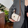 Solid Color Small Square Saddle Bag Korean Style Crossbody Bag Fashionable Shoulder Bag  Outdoor