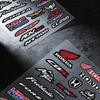 FOR HONDA HRC H WING Reflective motorcycle stickers, 3M safety warning at night in the dark scooter helmetsCD6