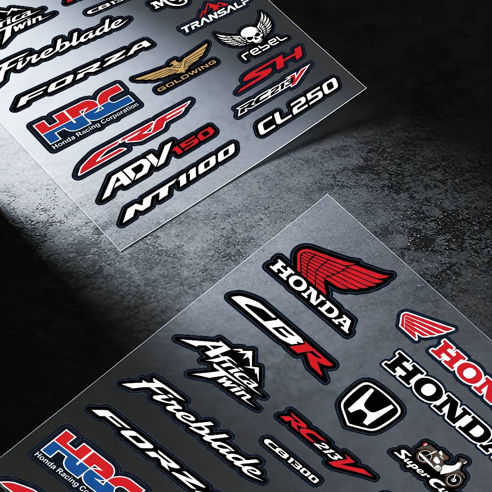 FOR HONDA HRC H WING Reflective motorcycle stickers, 3M safety warning at night in the dark scooter helmetsCD6