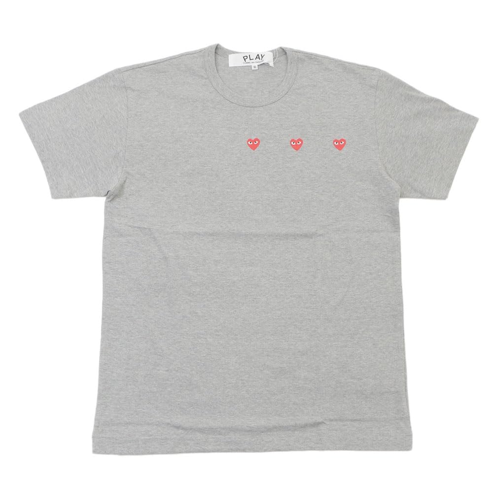 

des PLAY MENS 3 HEART TEE TOP GRAY [COMME GARÇONS] Футболка [размер XL]