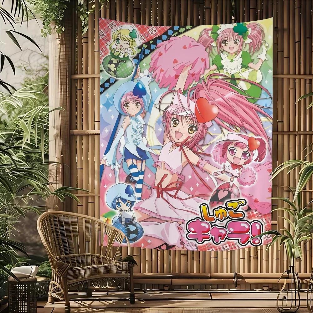 Shugo Chara Japan Anime Tapestry Art Printing Bohemian Wall Tapestries Mandala Decor Blanket