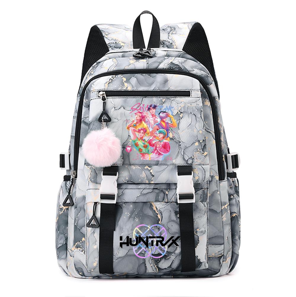 Cartoon Anime K-Pop Demon Hunters Printed Backpack Schoolbag for Teenager Student Girl Boy Bookbag Large Capacity Waterproof Travel Bag Gift