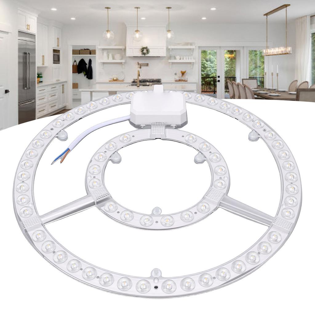 72W Ceiling Light Module Board Round Dual Color Dimmable LED Ceiling Fan Light Replacement Panel for Living Room Bedroom Bathroom