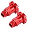 2PCS Spray Gun Cup Adapters Aluminum Alloy Paint Sprayer Cup Converter M16 Male Thread 1.5mm Pitch Red