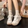 2025 Spring New Forrest Gump Women's Shoes Versatile Comfortable Flat-bottomed Lace-up German Training Shoes Fashion Trend Casual Sports Shoes