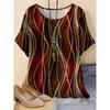 New Plus Size Women's Round Neck Loose Short Sleeve T-shirt