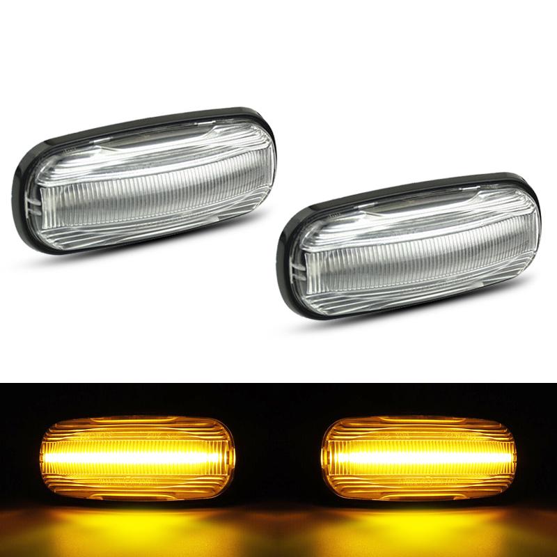 For Land Rover Defender TD5 1998-2015 Freelander 1 2002-2005 Discovery 2 1999-2004 LED Side Marker Lamp Fender Amber Lights
