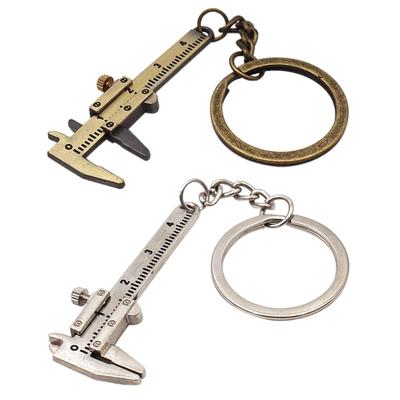 Fashion Mini Vernier Caliper Keychain 0-40mm Portable Measuring Gauging Tools Car for Key Chain Ring Ruler Caliper