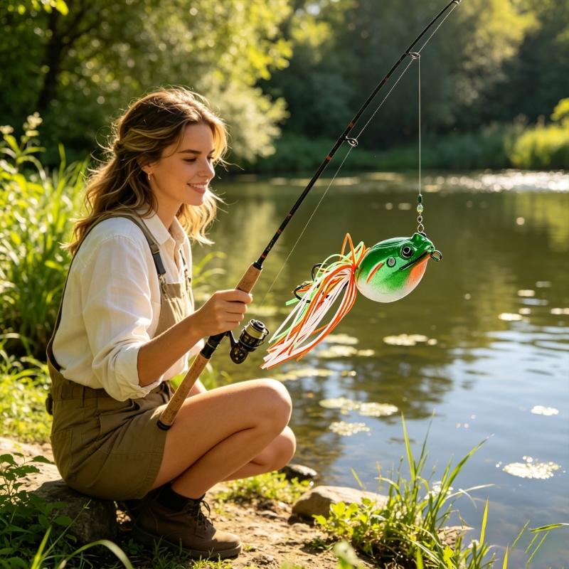 Floating Poisons Frogs Lures Floating Soft Baits Simulated Frogs Fishing Baits for Basses Fishing in Lake and Rivers