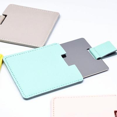 Unbreakable Makeup Mirrors Pocket Mirror Folding Vanity Mirror Solid Color Handheld Small Mirror Cosmetic Tools