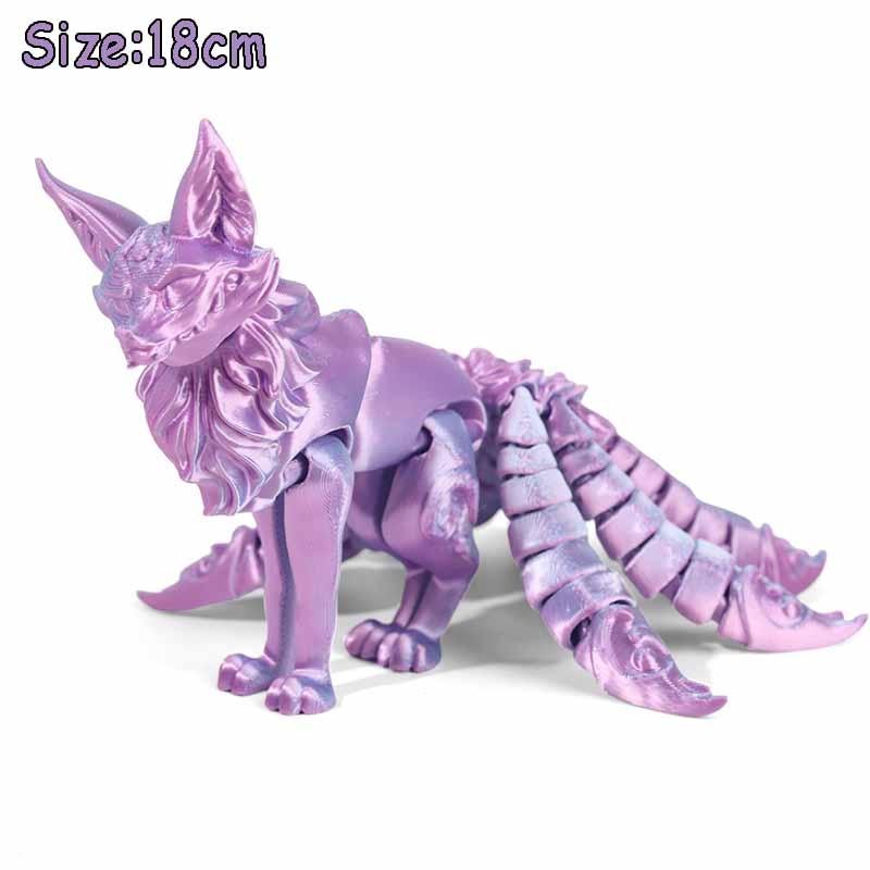 3D-printede Dyr Leketøy Flerleddet Bevegelig Dinosaur Slange Fidget Leketøy Voksne Autisme Stresslindrende Leker Skrivebordsdekor Barn Gave