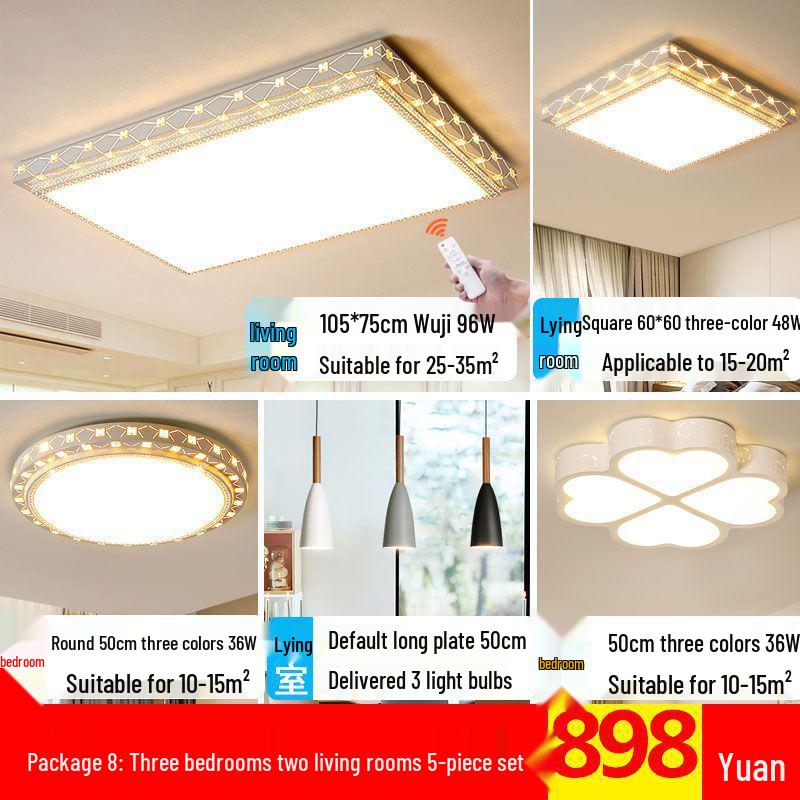 LED Ceiling Light: Simple, Atmospheric Round Fixture for Living Room, Dining Room, Study, and Bedroom.