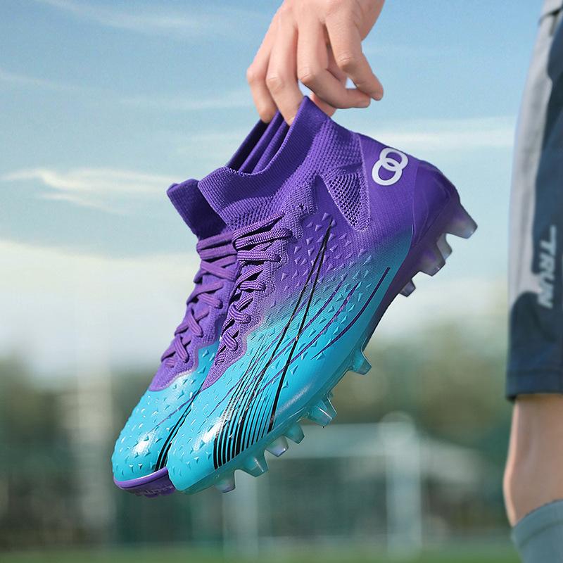 New high-top football shoes AG long nails sports shoes TF broken nails non-slip and wear-resistant training men's factory