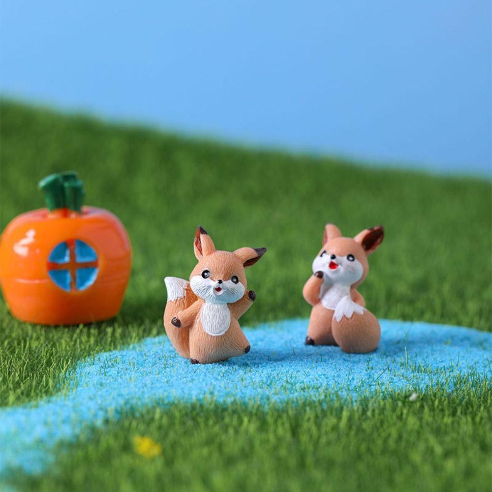 Funny Cartoon Animal Statue Waterproof Micro Landscape Ornaments Mini Animal Ornament  Courtyard