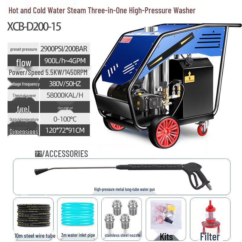 Black Cat Duke Electric Adjustable Hot Water High-Pressure Washer CN plug (adapter included)