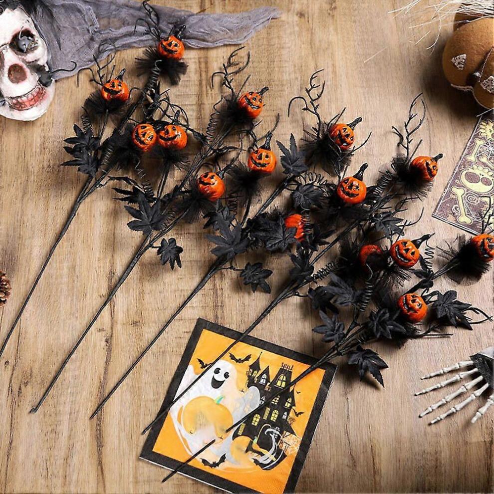 Halloween Black Horror Pumpkin Cuttings Bouquet Festive Atmosphere Decorations