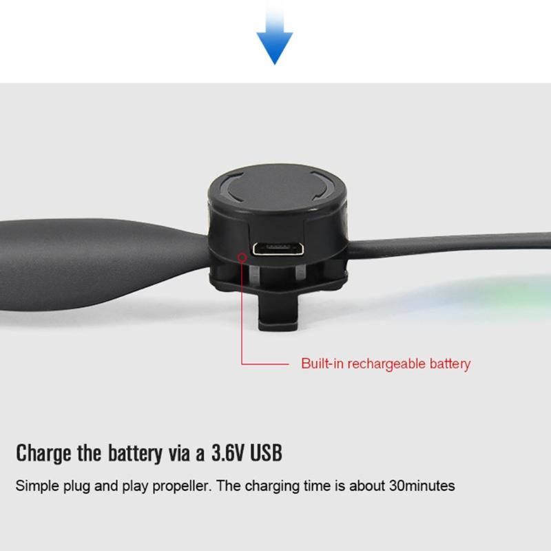 Fall Resistant Rechargeable  LED Light Foldable H Propellers  Hing Vane Fit for  Air 2 Drone