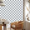 Checkerboard Wallpaper Gray and White for Living Room and Bedroom 50x1000