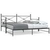 VidaXL Daybed with Trundle Without Mattress Black 100x200 Cm Steel, Sofa Bed, Comfortable Sofa Bed, Daybed with 4104677