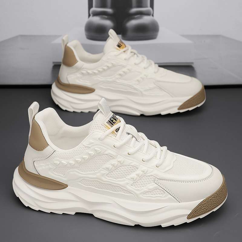 Mecha Men's Sports Shoes 2025 Summer New Mesh Breathable Casual Shoes Men's Versatile Trend Popular Dad Shoes