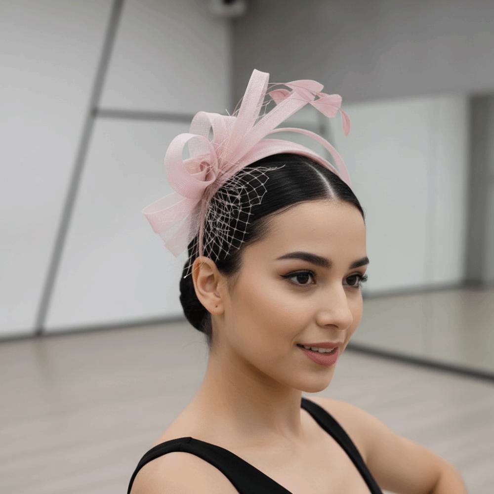 Haarschmuck Feder Netz Stirnband Einfarbige Vintage Elegante Fascinator Haarreif Kopfbedeckung Kreativ