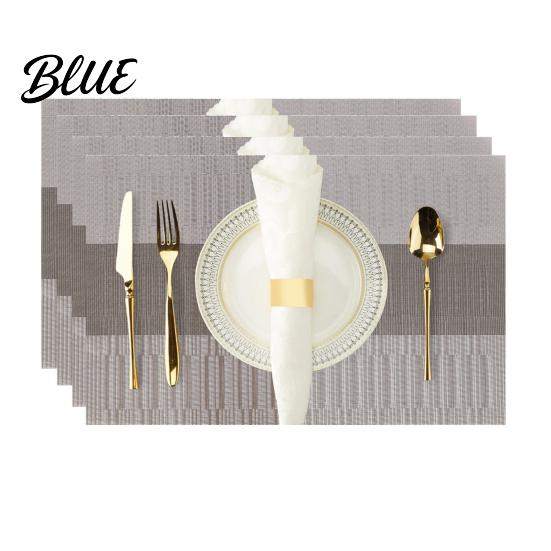 Heat-resistant Table Mats Simple Waterproof Heat for Resistant PVC Placemats Dining Anti-scalding Washable Kitchen Tableware Eco-friendly